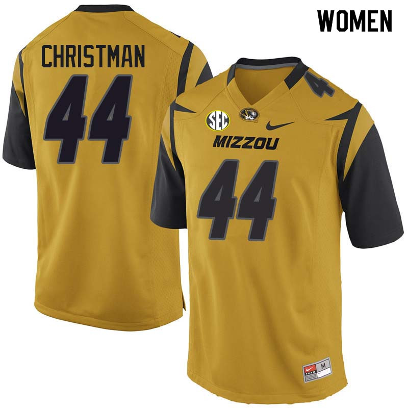 Women #44 Paul Christman Missouri Tigers College Football Jerseys Sale-Yellow